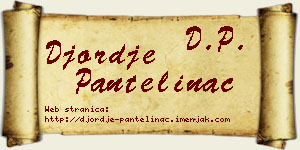 Đorđe Pantelinac vizit kartica
